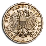 1910-A Germany Silver 3 Mark PR-66 Cameo PCGS (Lubeck)