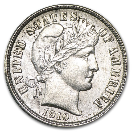 1910 Barber Dime BU 1910 Barber Dime BU