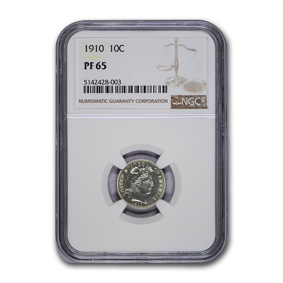 1910 Barber Dime PF-65 NGC 1910 Barber Dime PF-65 NGC