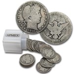 1910 Barber Half Dollar 20-Coin Roll Avg Circ
