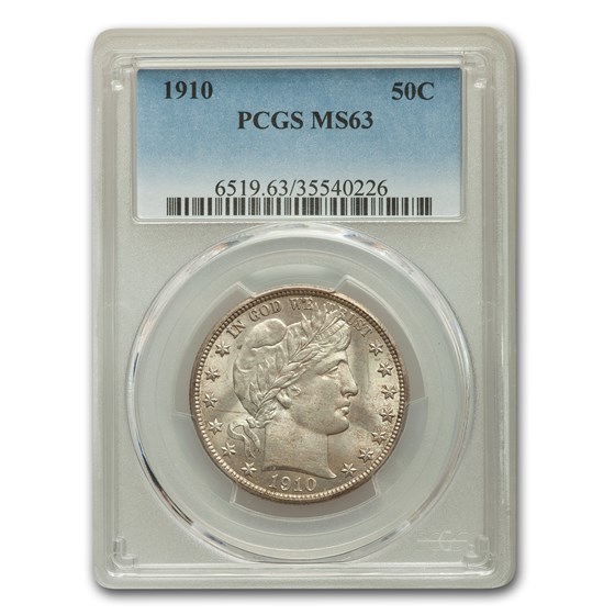 1910 Barber Half Dollar MS-63 PCGS 1910 Barber Half Dollar MS-63 PCGS