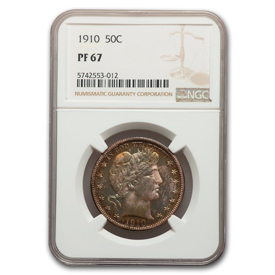 1910 Barber Half Dollar PF-67 NGC 1910 Barber Half Dollar PF-67 NGC