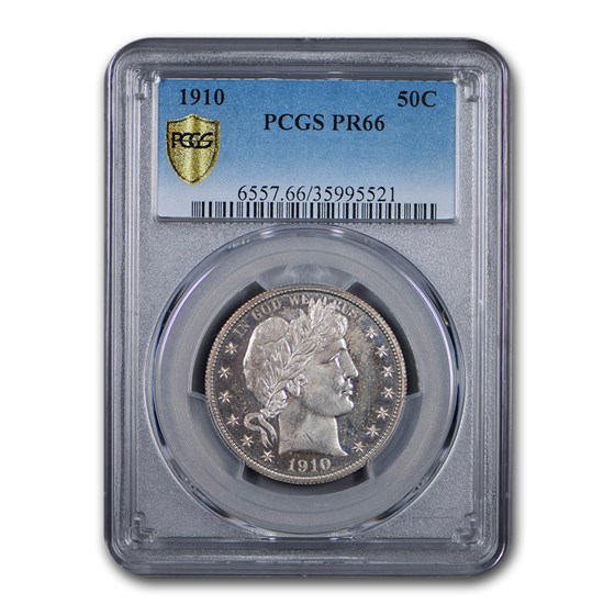 1910 Barber Half Dollar PR-66 PCGS 1910 Barber Half Dollar PR-66 PCGS