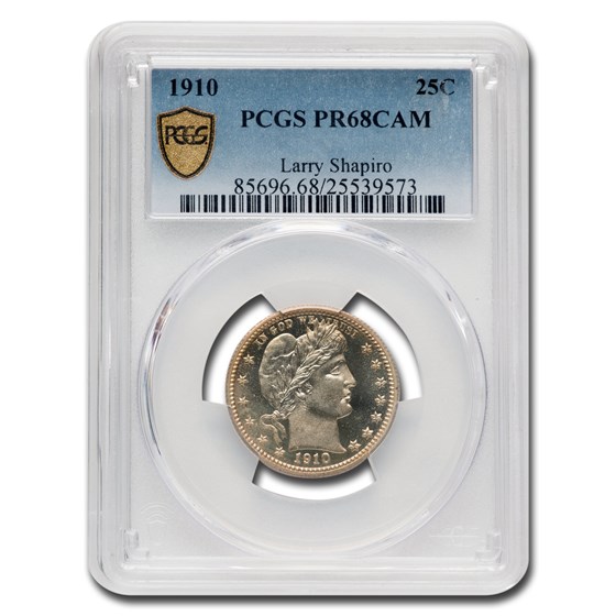 1910 Barber Quarter PR-68 PCGS 1910 Barber Quarter PR-68 PCGS