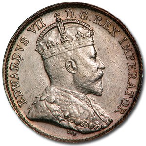 1910 Canada 5 Cents AU 1910 Canada 5 Cents AU