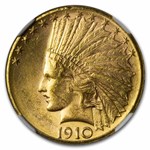 1910-D $10 Indian Gold Eagle MS-61 NGC