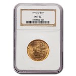 1910-D $10 Indian Gold Eagle MS-62 NGC