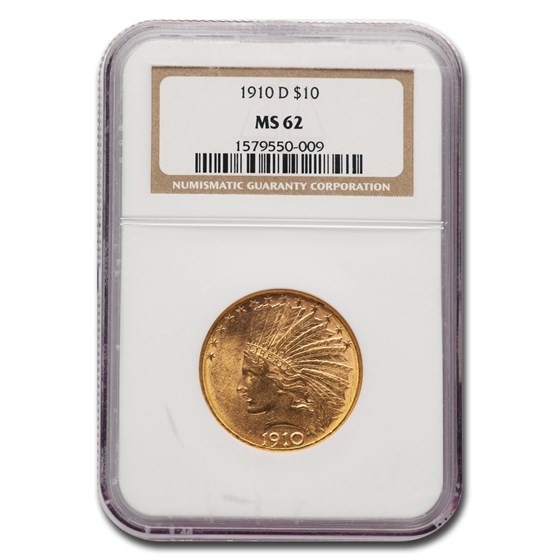 1910-D $10 Indian Gold Eagle MS-62 NGC 1910-D $10 Indian Gold Eagle MS-62 NGC