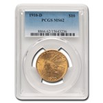 1910-D $10 Indian Gold Eagle MS-62 PCGS