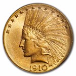 1910-D $10 Indian Gold Eagle MS-64 PCGS