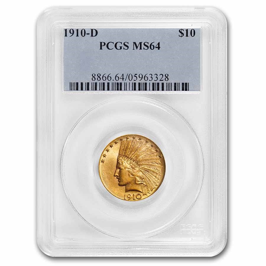 1910-D $10 Indian Gold Eagle MS-64 PCGS