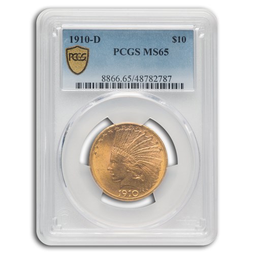 1910-D $10 Indian Gold Eagle MS-65 PCGS 1910-D $10 Indian Gold Eagle MS-65 PCGS