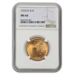 1910-D $10 Indian Gold Eagle MS-66 NGC