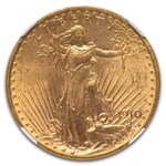 1910-D $20 St Gaudens Gold Double Eagle MS-63 NGC