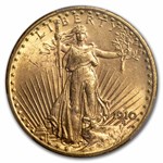 1910-D $20 St Gaudens Gold Double Eagle MS-63 PCGS