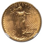 1910-D $20 St Gaudens Gold Double Eagle MS-64 NGC