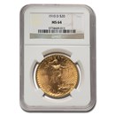 1910-D $20 St Gaudens Gold Double Eagle MS-64 NGC