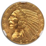 1910-D $5 Indian Gold Half Eagle MS-64 NGC