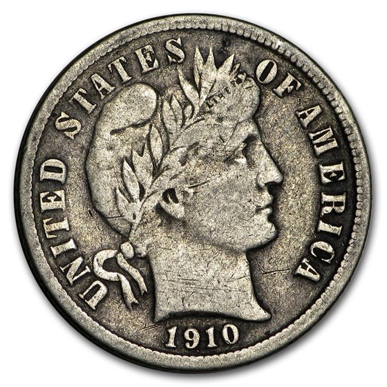 1910-D Barber Dime VF 1910-D Barber Dime VF