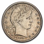 1910-D Barber Quarter AU