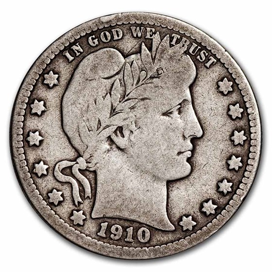 1910-D Barber Quarter VG 1910-D Barber Quarter VG