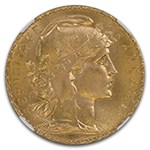 1910 France Gold 20 Francs MS-67 NGC