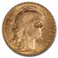 1910 France Gold 20 Francs Rooster BU
