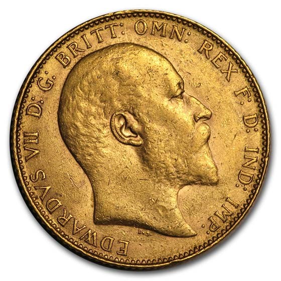 1910 Great Britain Gold Sovereign Edward VII BU