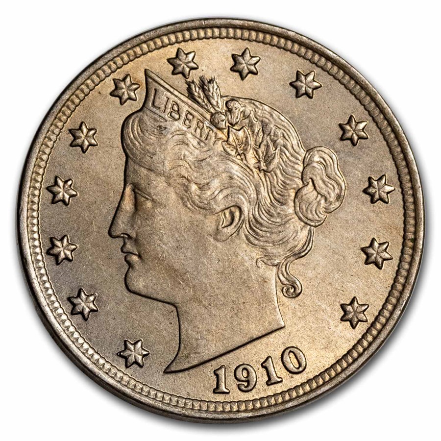 1910 Liberty Head V Nickel BU