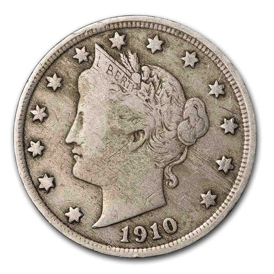 1910 Liberty Head V Nickel Fine