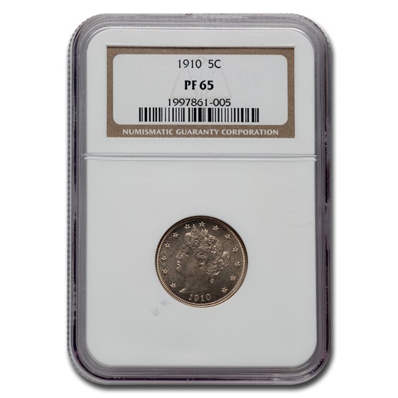1910 Liberty Head V Nickel PF-65 NGC 1910 Liberty Head V Nickel PF-65 NGC