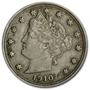 1910 Liberty Head V Nickel VF