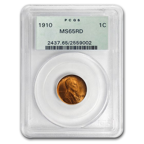 1910 Lincoln Cent MS-65 PCGS (Red) 1910 Lincoln Cent MS-65 PCGS (Red)
