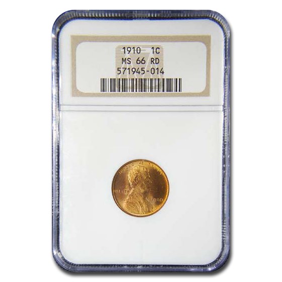 1910 Lincoln Cent MS-66 NGC (Red) 1910 Lincoln Cent MS-66 NGC (Red)