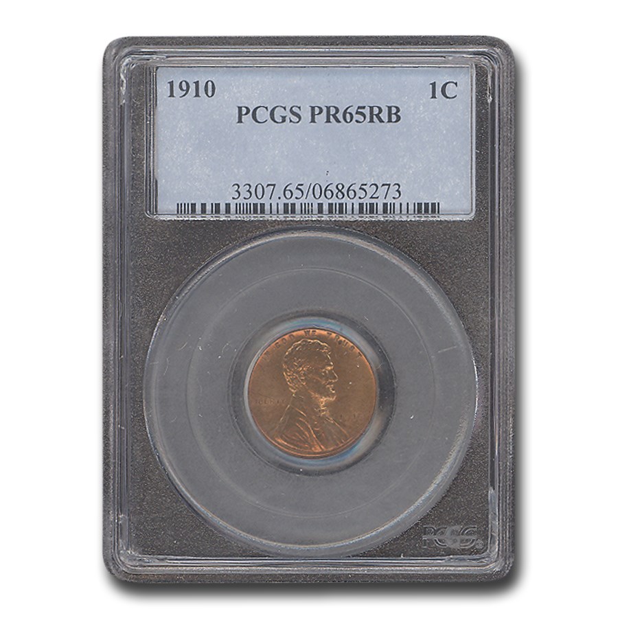 1910 Lincoln Cent PR-65 PCGS (Red/Brown)