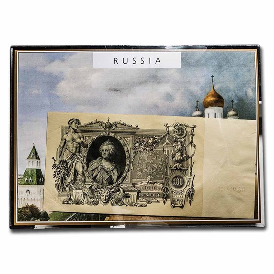 1910 Russia Catherine the Great 100 Rubles Banknote XF 1910 Russia Catherine the Great 100 Rubles Banknote XF