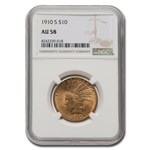 1910-S $10 Indian Gold Eagle AU-58 NGC