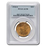 1910-S $10 Indian Gold Eagle AU-58 PCGS