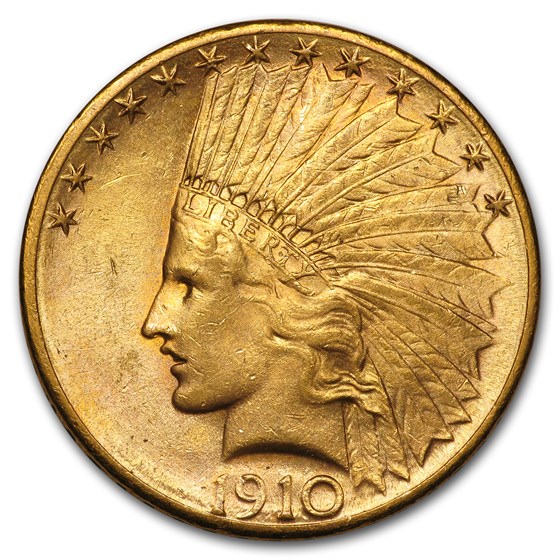 1910-S $10 Indian Gold Eagle AU 1910-S $10 Indian Gold Eagle AU