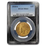 1910-S $10 Indian Gold Eagle MS-61 PCGS