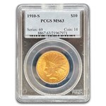 1910-S $10 Indian Gold Eagle MS-63 PCGS