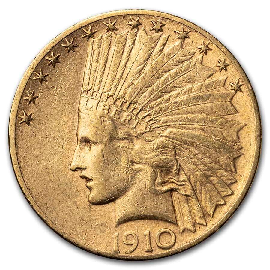 1910-S $10 Indian Gold Eagle XF