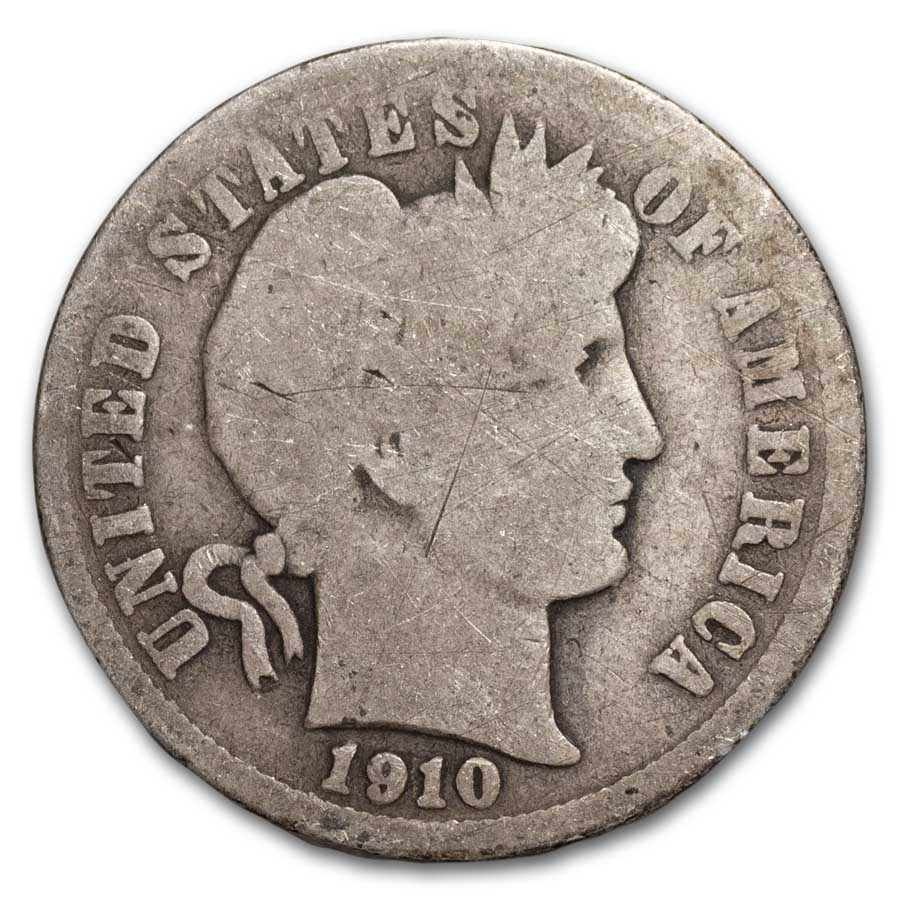 1910-S Barber Dime AG