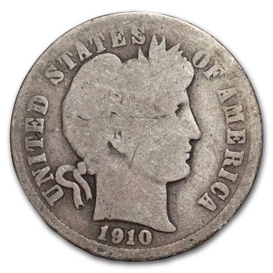 1910-S Barber Dime AG 1910-S Barber Dime AG
