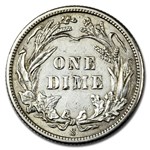 1910-S Barber Dime AU