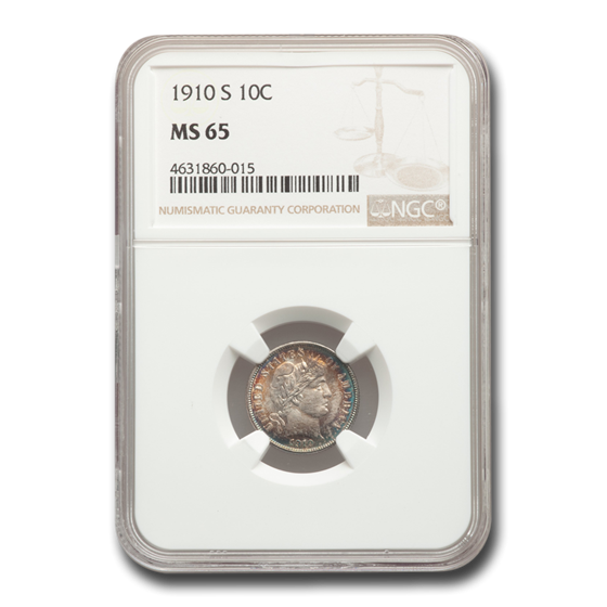 1910-S Barber Dime MS-65 NGC 1910-S Barber Dime MS-65 NGC