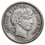 1910-S Barber Dime XF