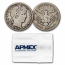 1910-S Barber Half Dollar 20-Coin Roll Avg Circ