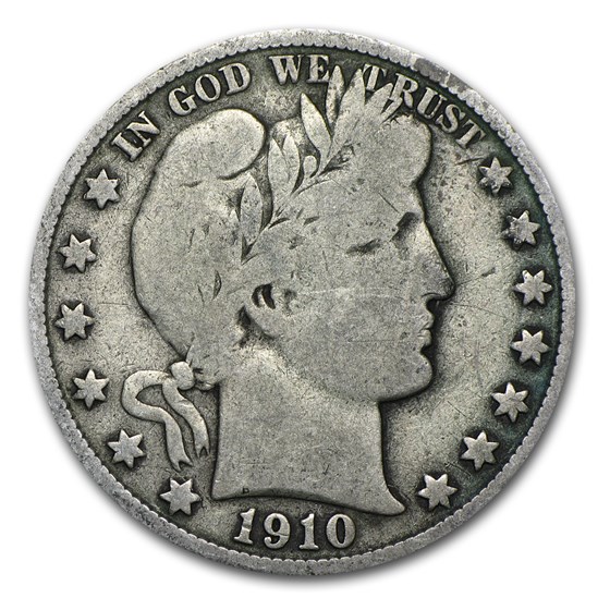 1910-S Barber Half Dollar Fine 1910-S Barber Half Dollar Fine