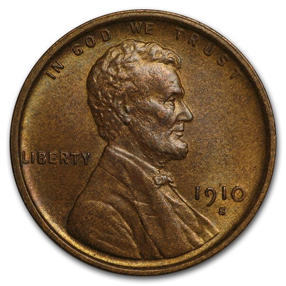 1910-S Lincoln Cent BU (Brown) 1910-S Lincoln Cent BU (Brown)